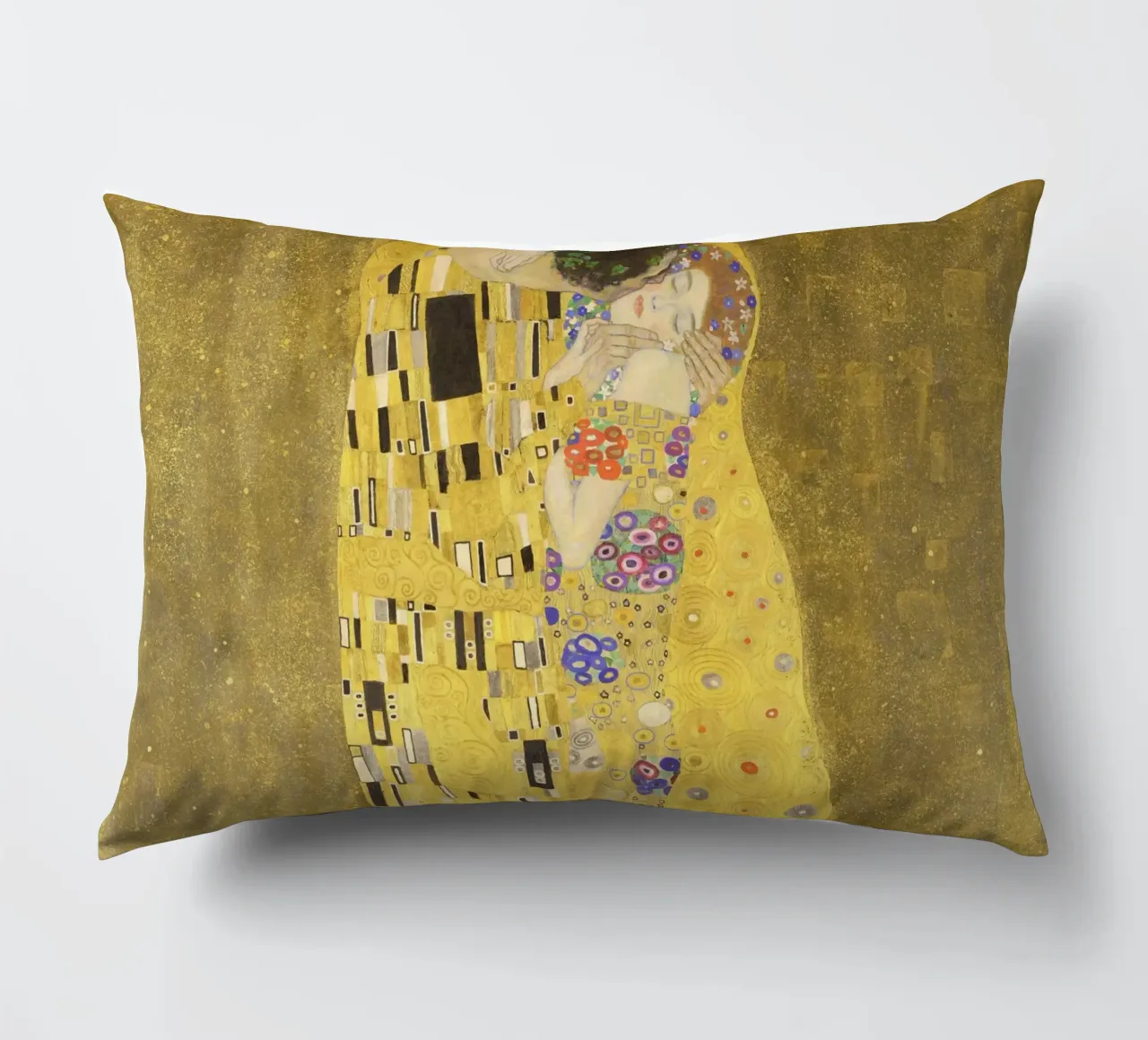 Gustav Klimt - The Kiss decorative cushion by apoloprints