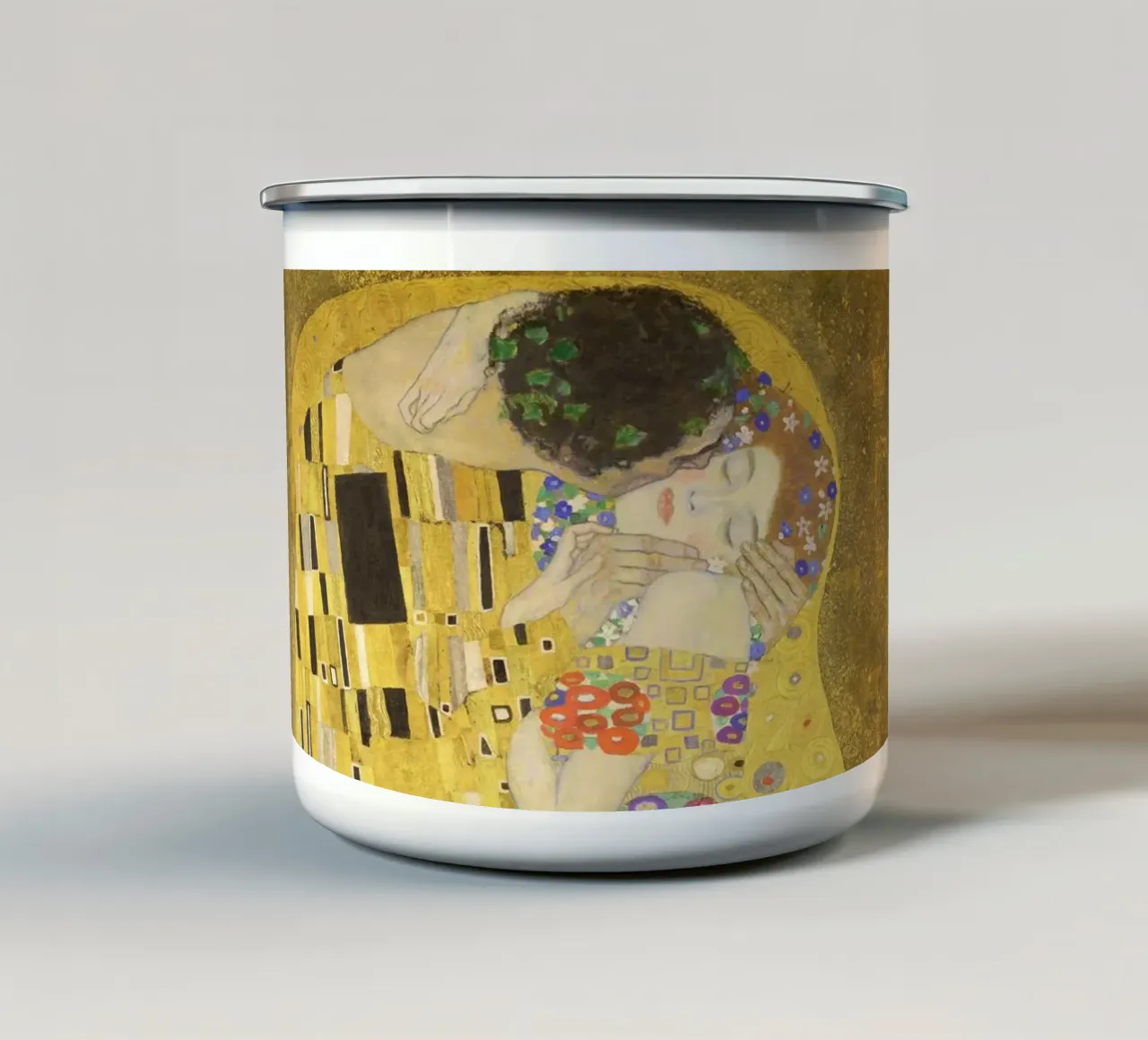 Gustav Klimt - The Kiss tazza in smalto da apoloprints