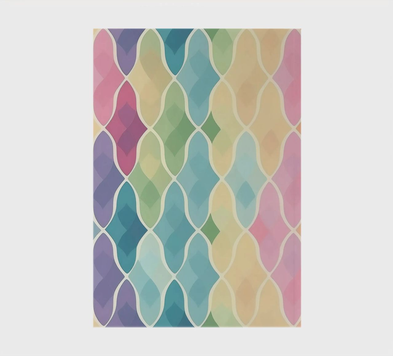 Soft Pastel Rainbow Scales Pattern for Dreamy Interiors notebook by HoneyDesignsByK