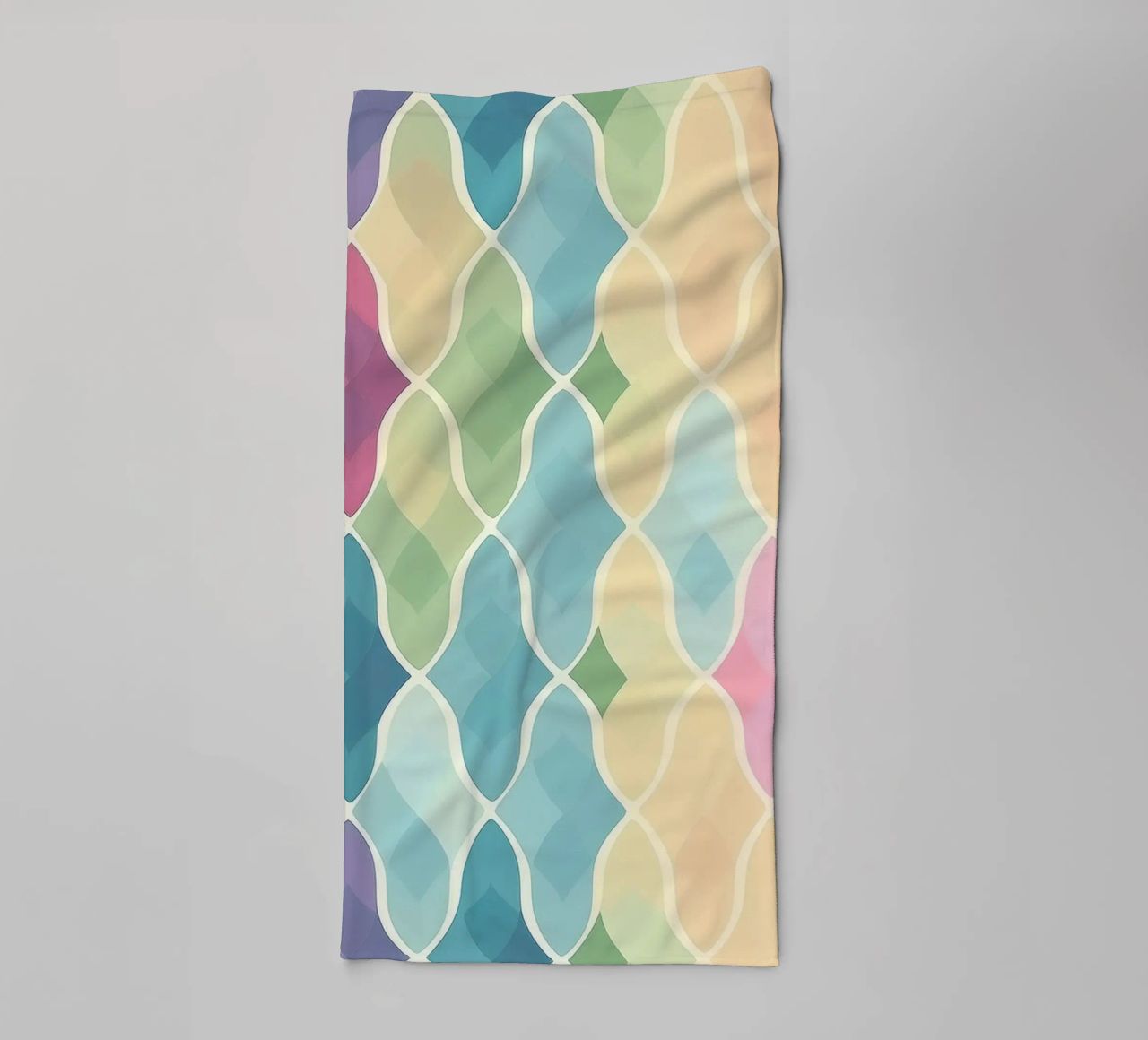 Soft Pastel Rainbow Scales Pattern for Dreamy Interiors towel by HoneyDesignsByK