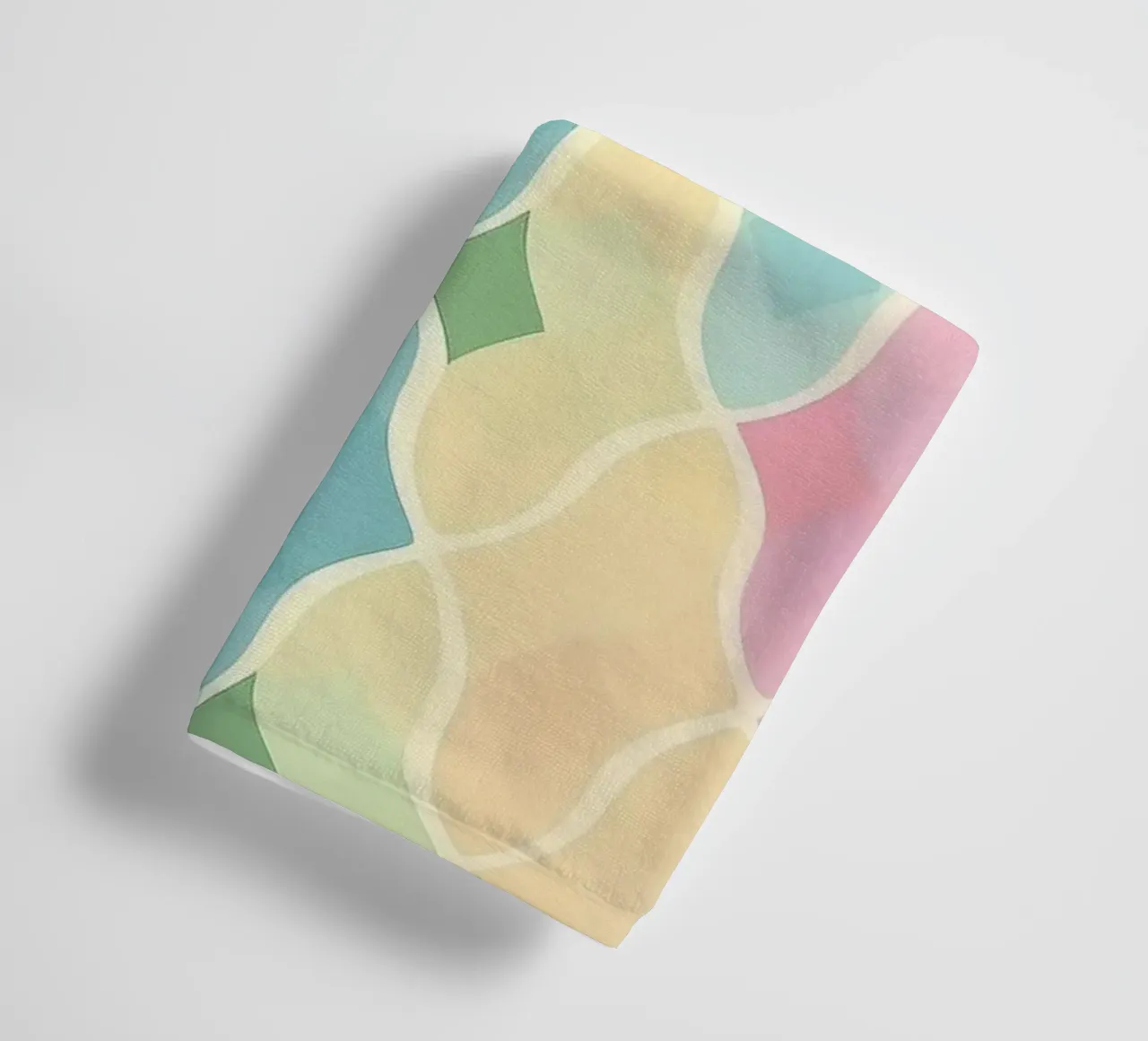 Morbido motivo a squame arcobaleno pastello per interni da sogno asciugamano da bagno da HoneyDesignsByK