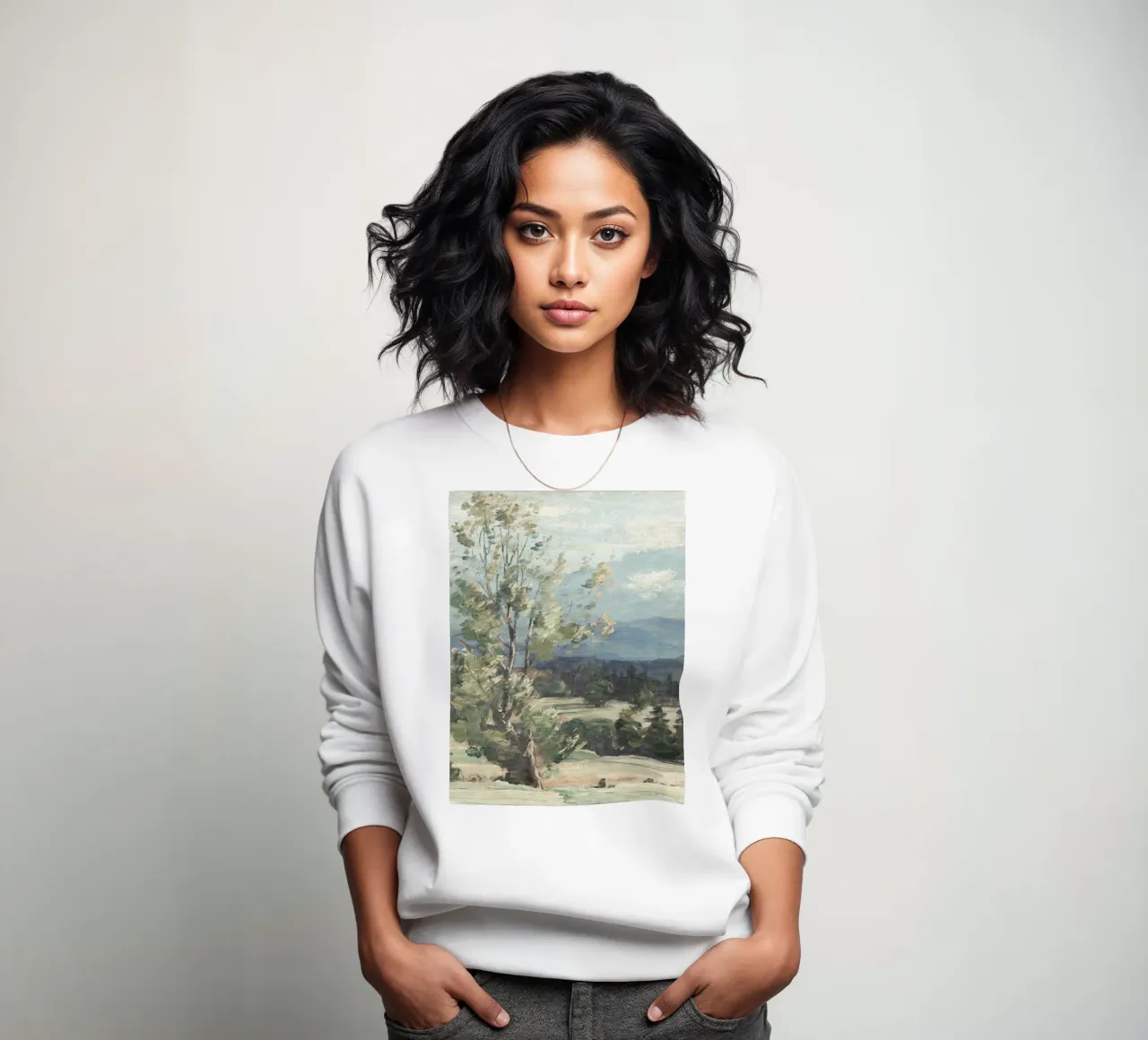 Pine Tree Landscape felpa da apoloprints
