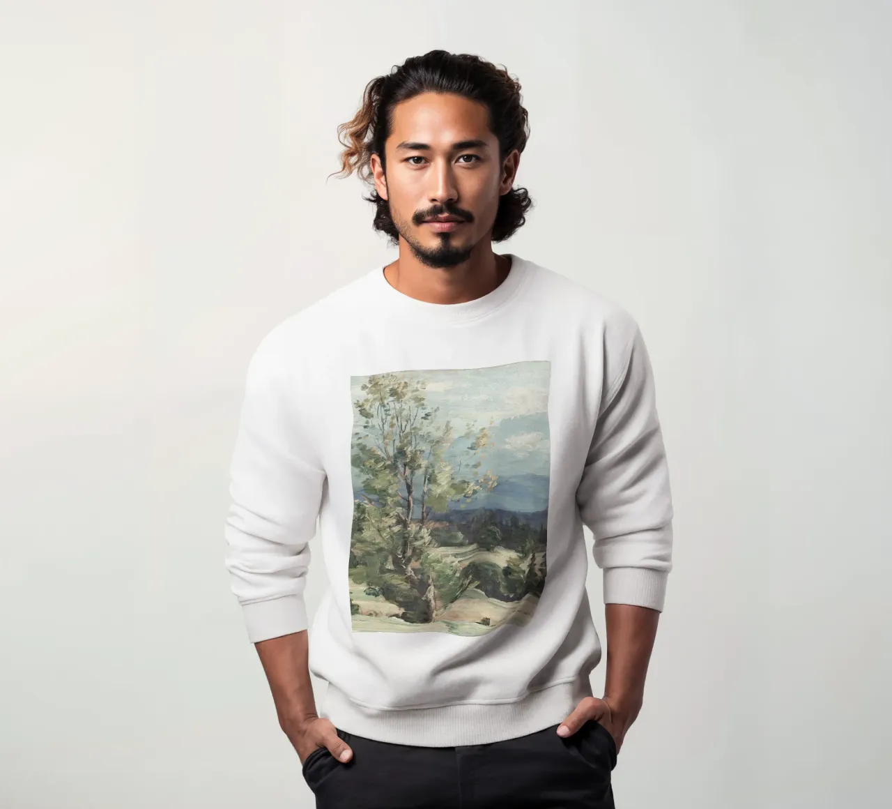 Pine Tree Landscape felpa da apoloprints