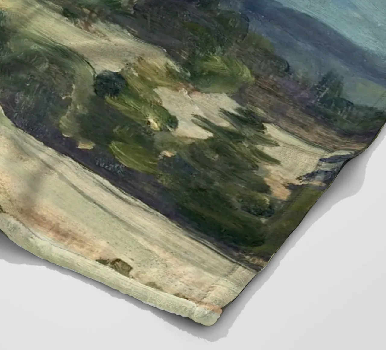 Pine Tree Landscape Fleecedecke von Apolo Prints