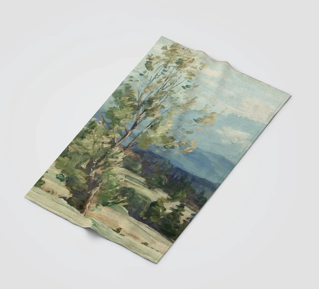Pine Tree Landscape Fleecedecke von Apolo Prints