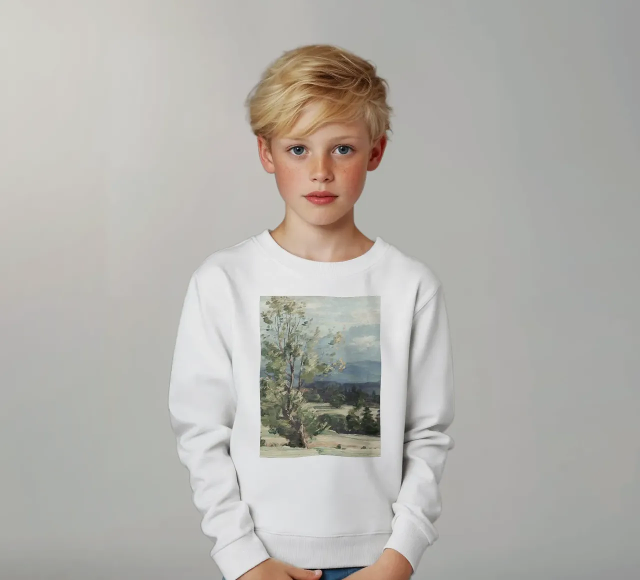Pine Tree Landscape felpa bambino da apoloprints