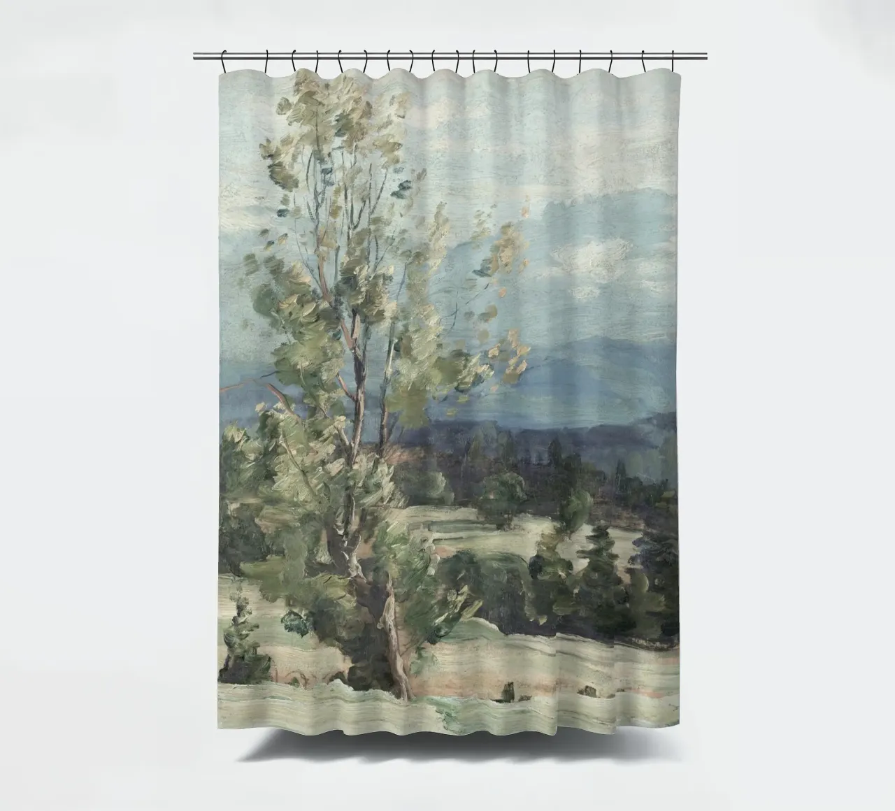 Pine Tree Landscape tenda da doccia da apoloprints