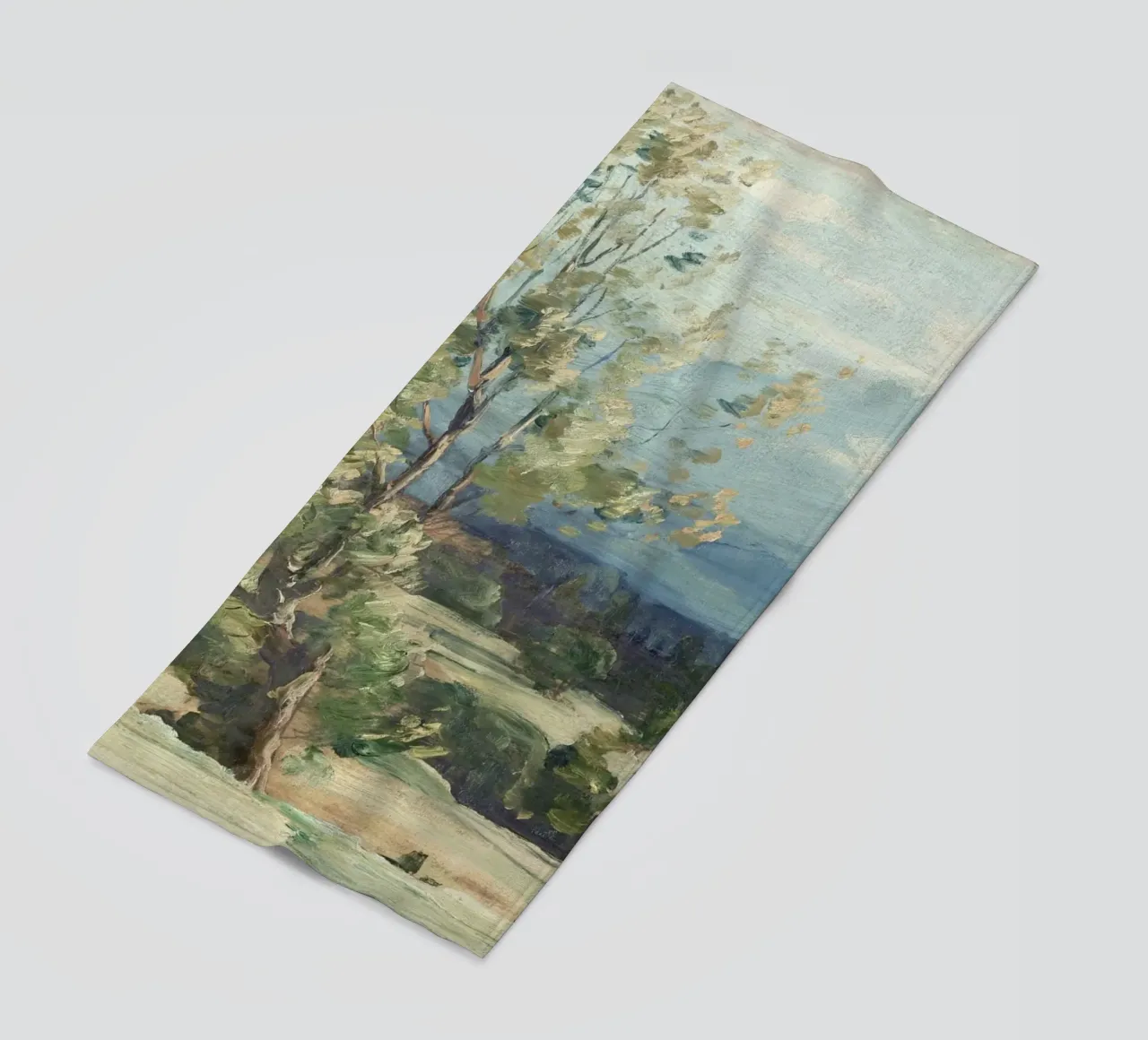 Pine Tree Landscape beach towel by Apolo Prints