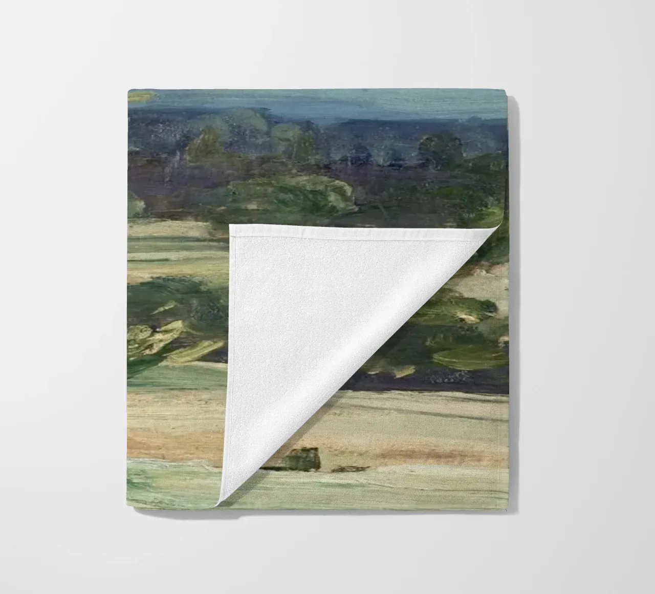 Pine Tree Landscape beach towel by Apolo Prints