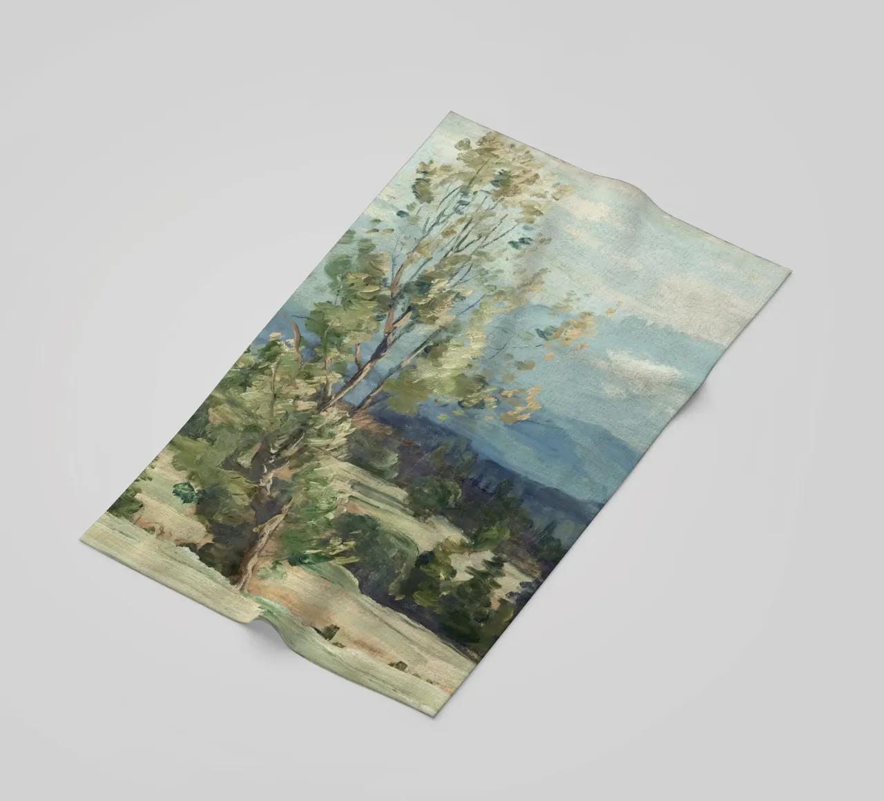 Pine Tree Landscape beach towel by Apolo Prints