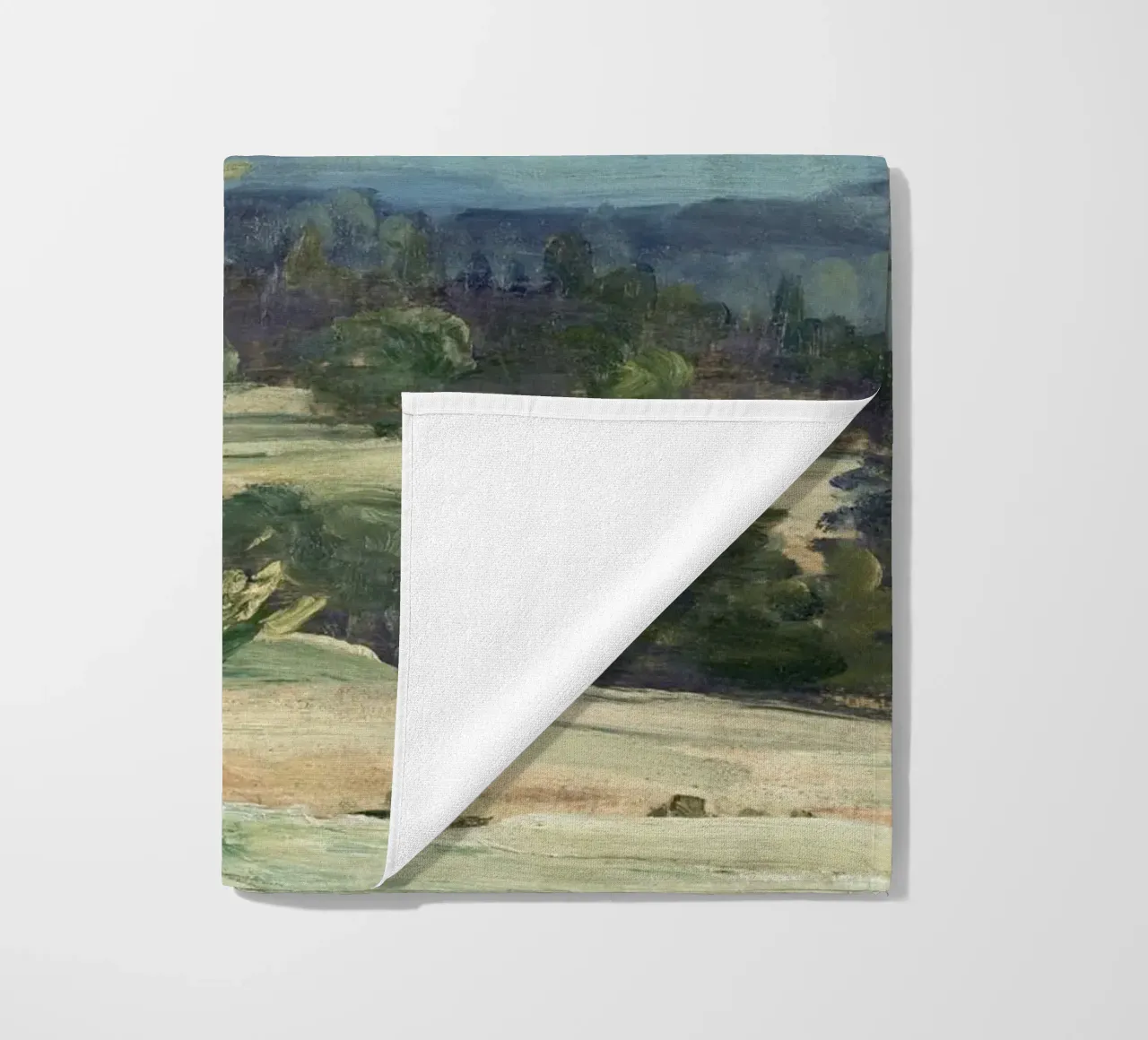 Pine Tree Landscape beach towel by Apolo Prints