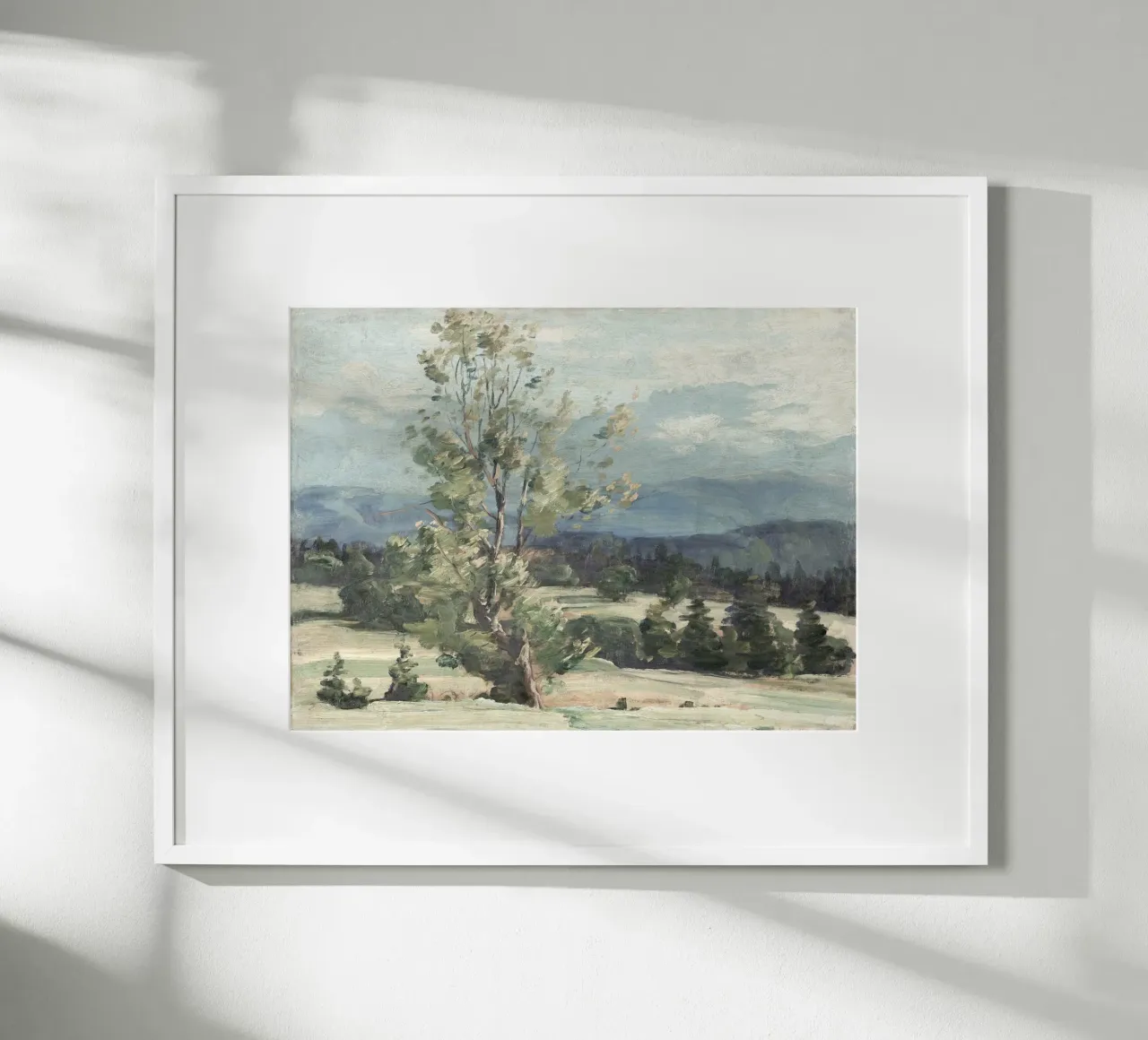 Pine Tree Landscape poster van apoloprints