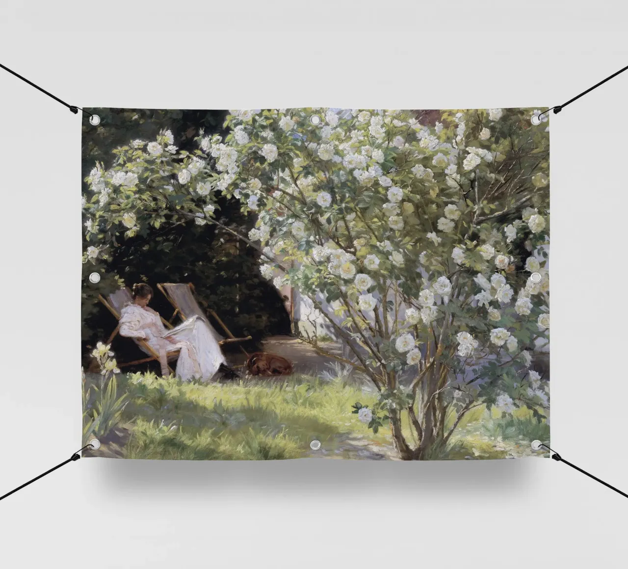 Roses by Peder Severin Krøyer telo in pvc da apoloprints