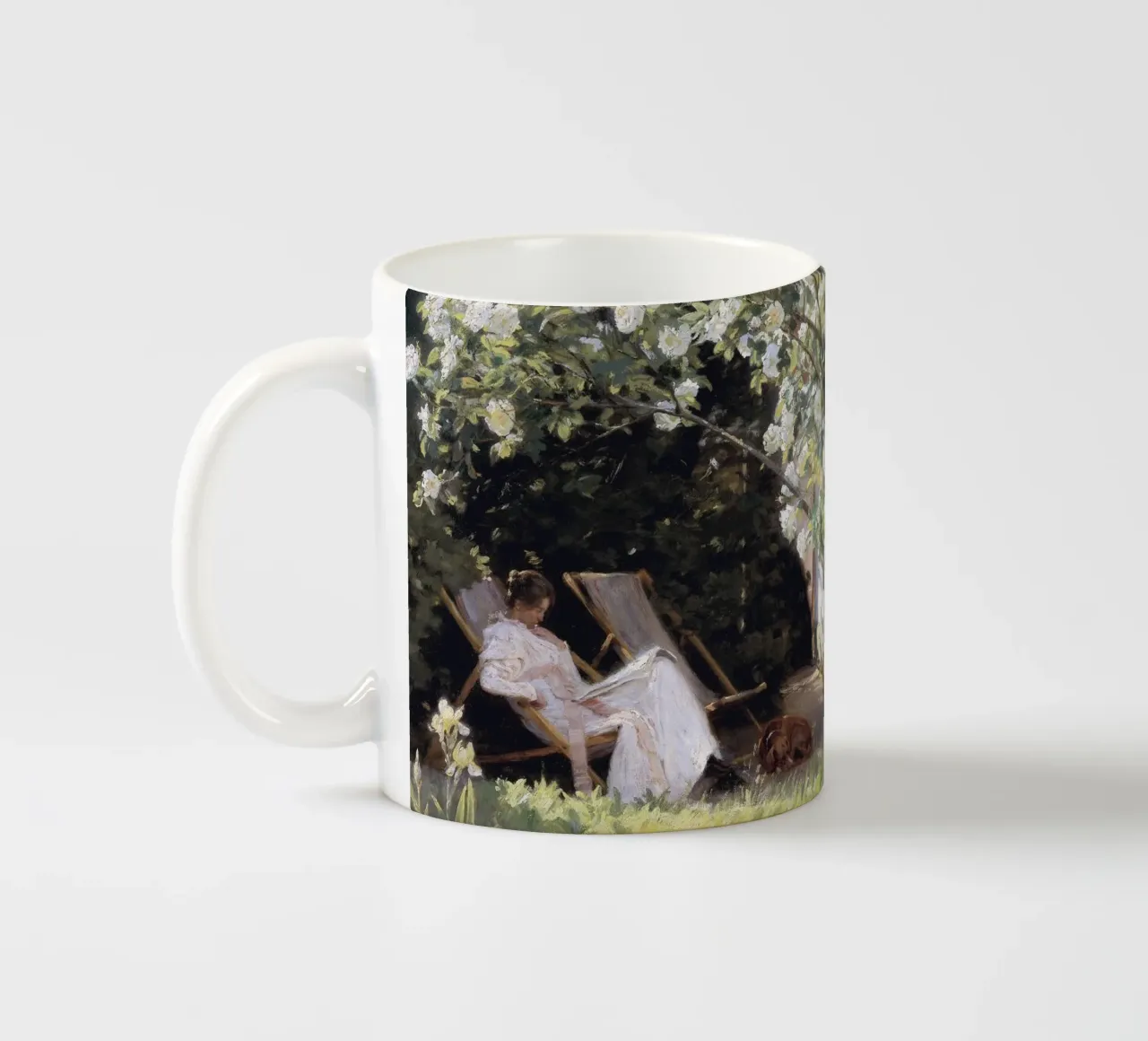 Roses by Peder Severin Krøyer tazza in ceramica da apoloprints