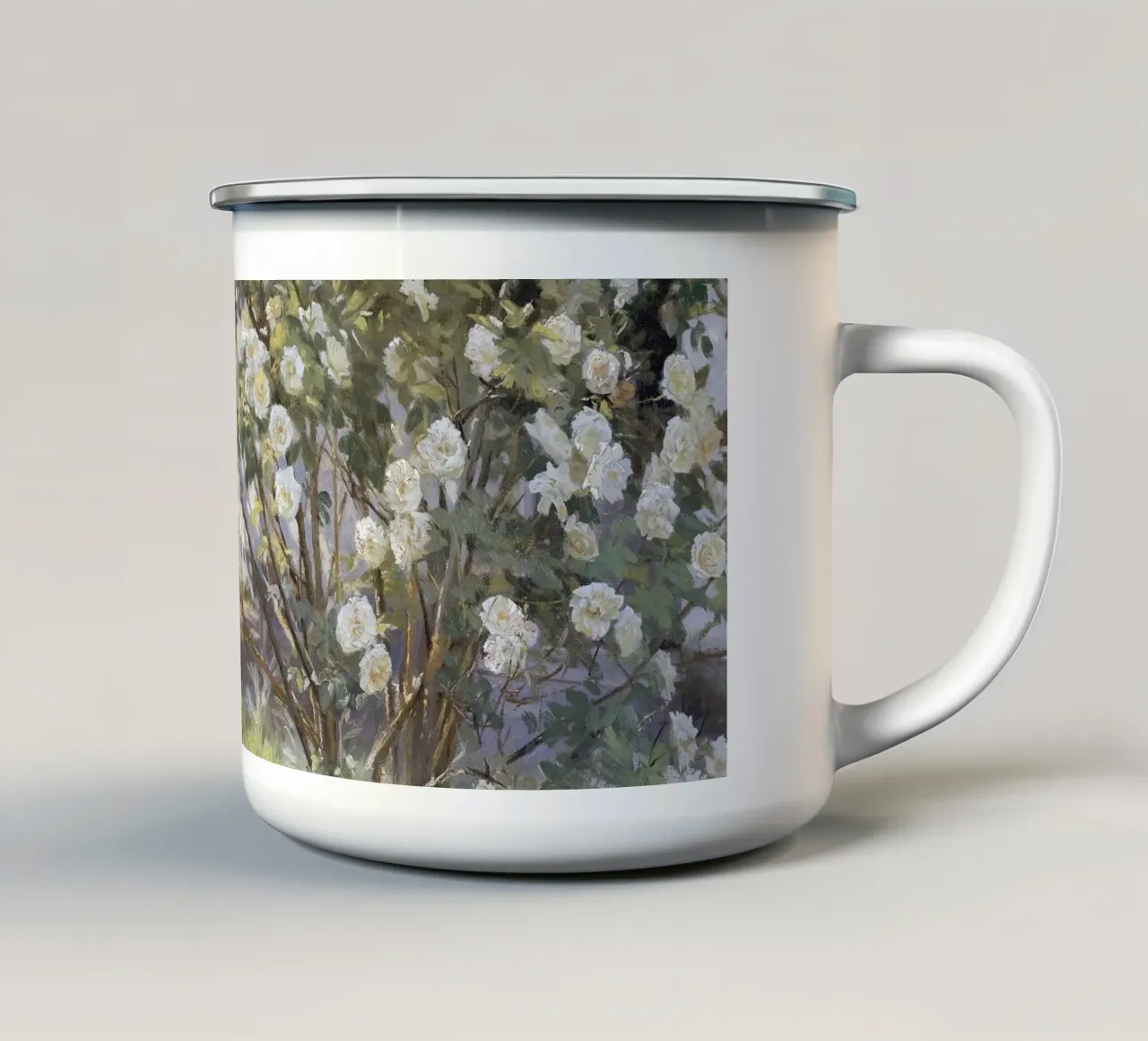 Roses in the Garden tazza in smalto da apoloprints