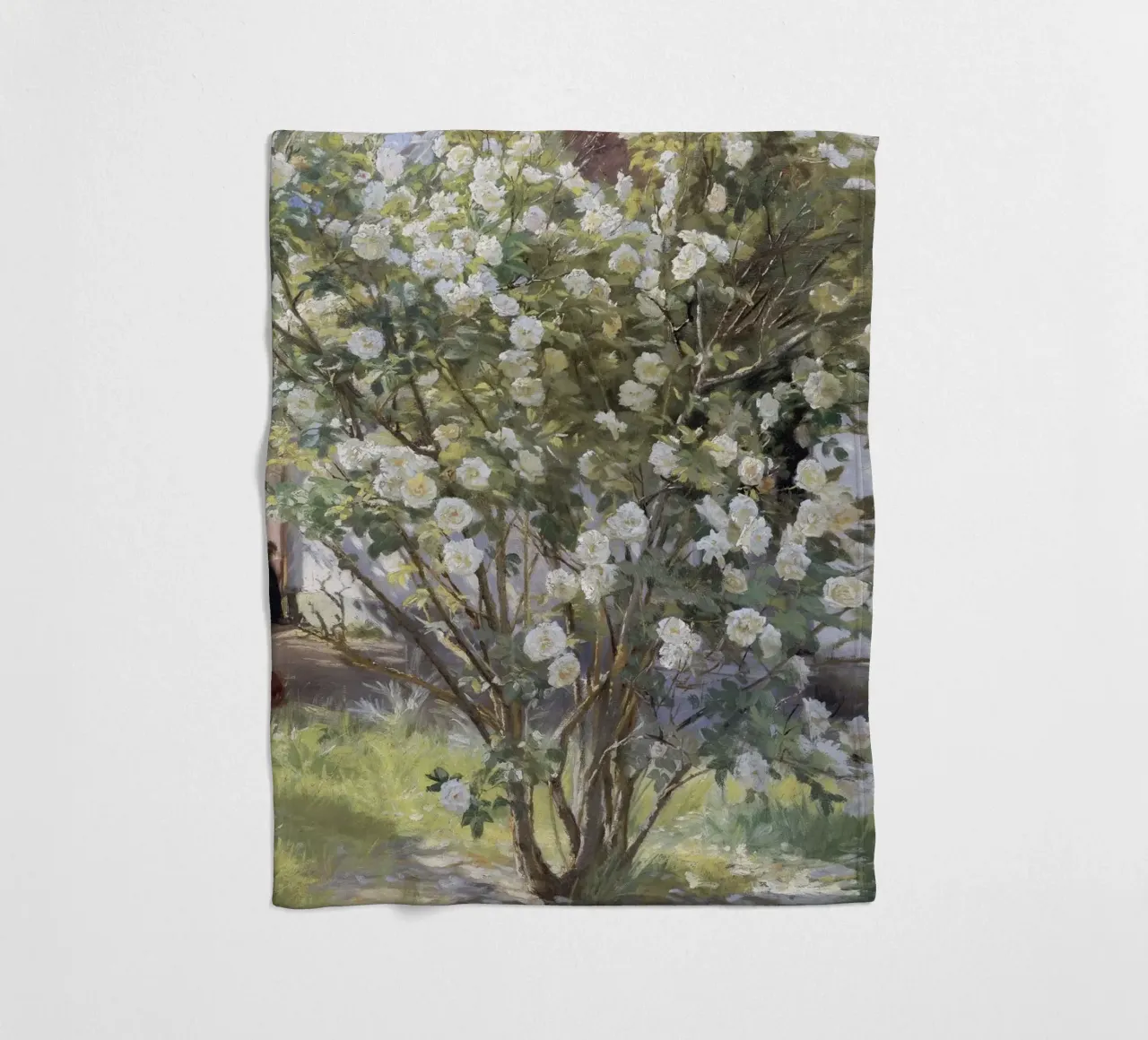 Roses by Peder Severin Krøyer coperta in pile da apoloprints