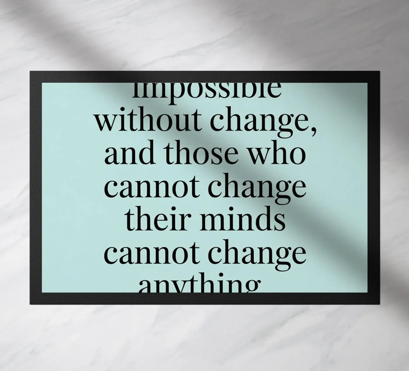progress is impossible Fußmatte von logic