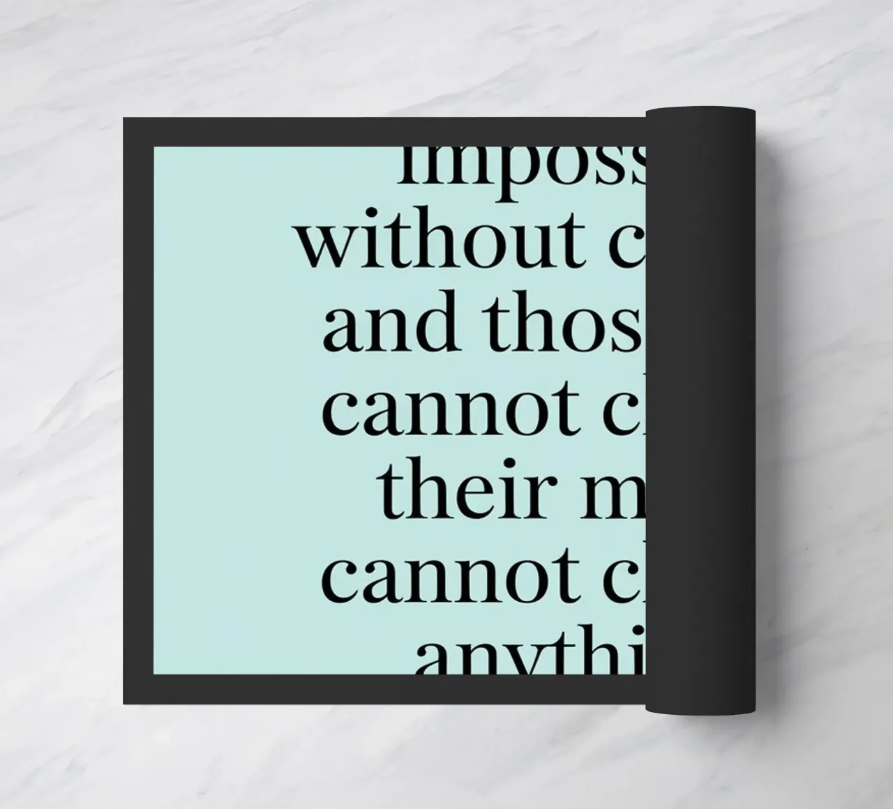 progress is impossible Fußmatte von logic