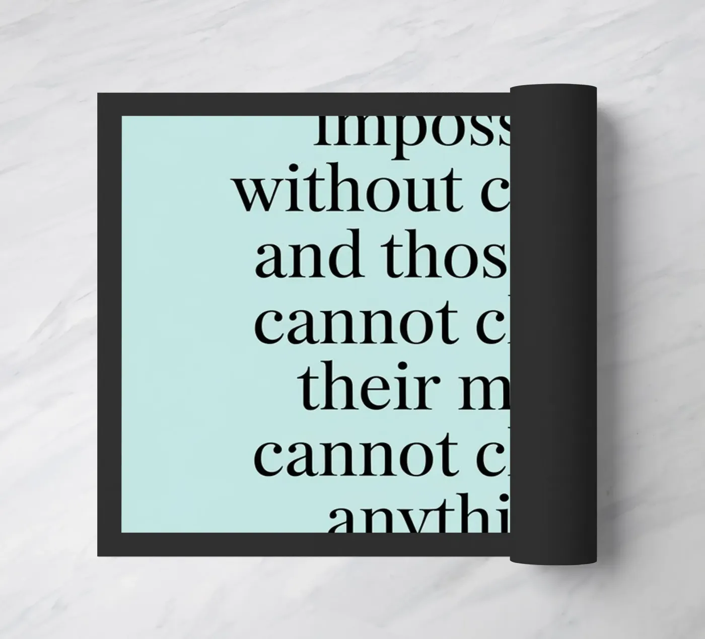 vooruitgang is onmogelijk deurmat van logic