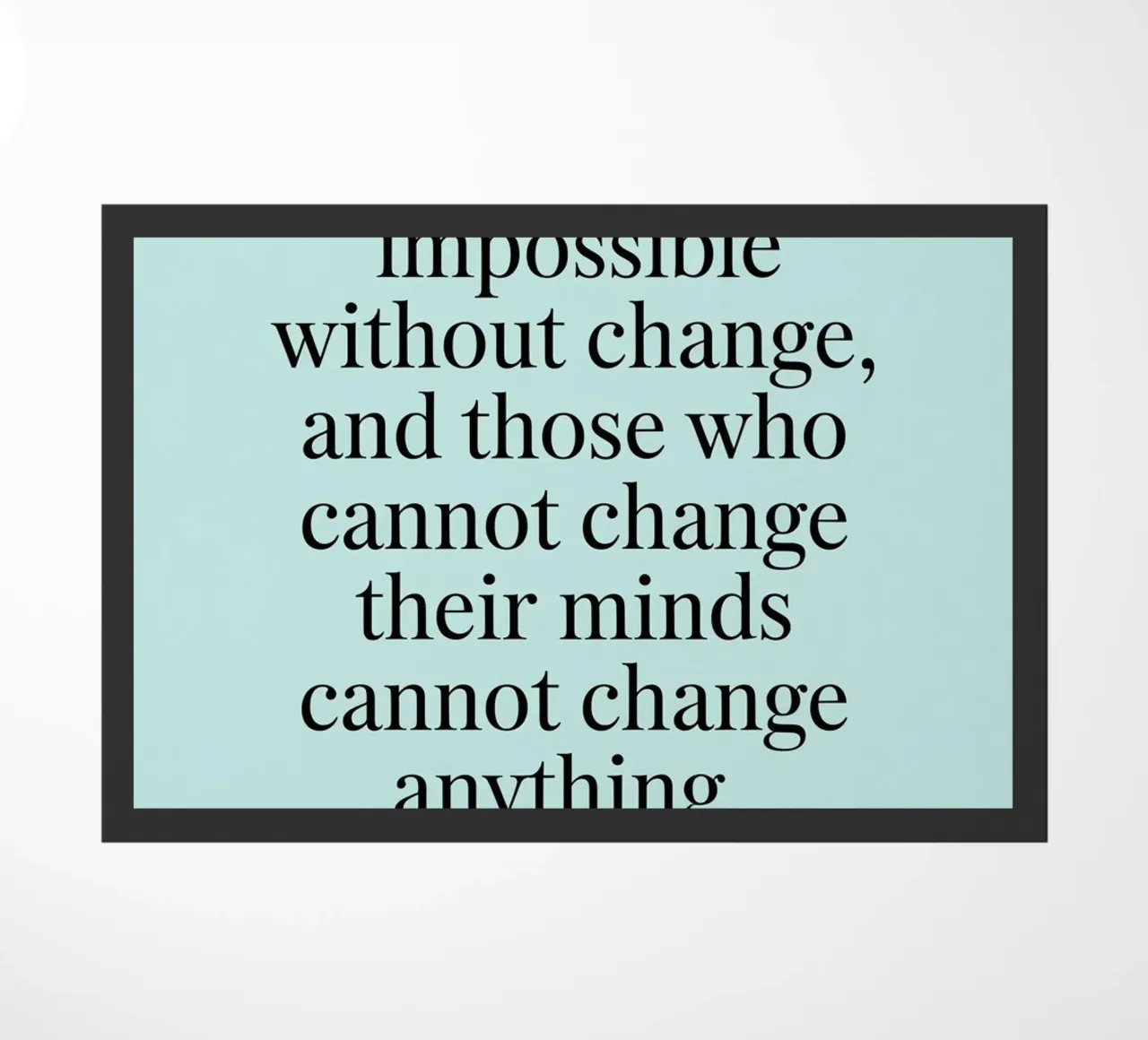 progress is impossible Fußmatte von logic