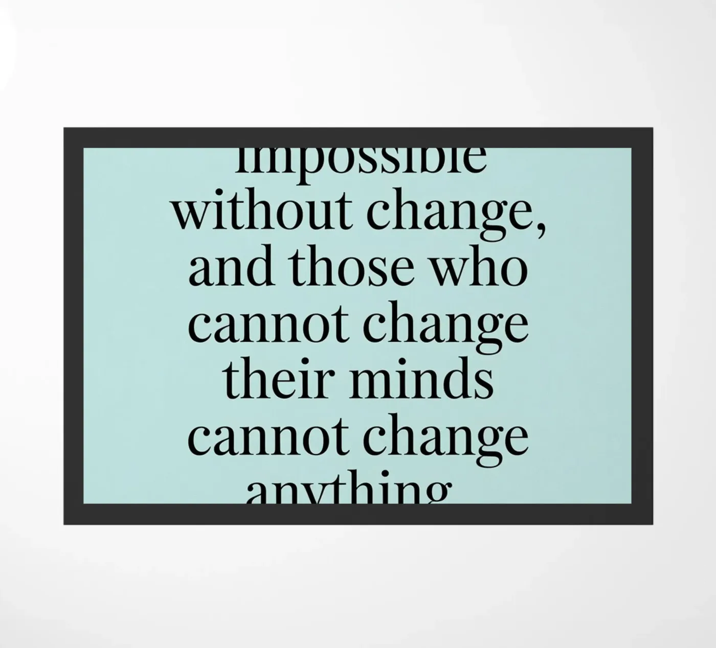 progress is impossible Fußmatte von logic