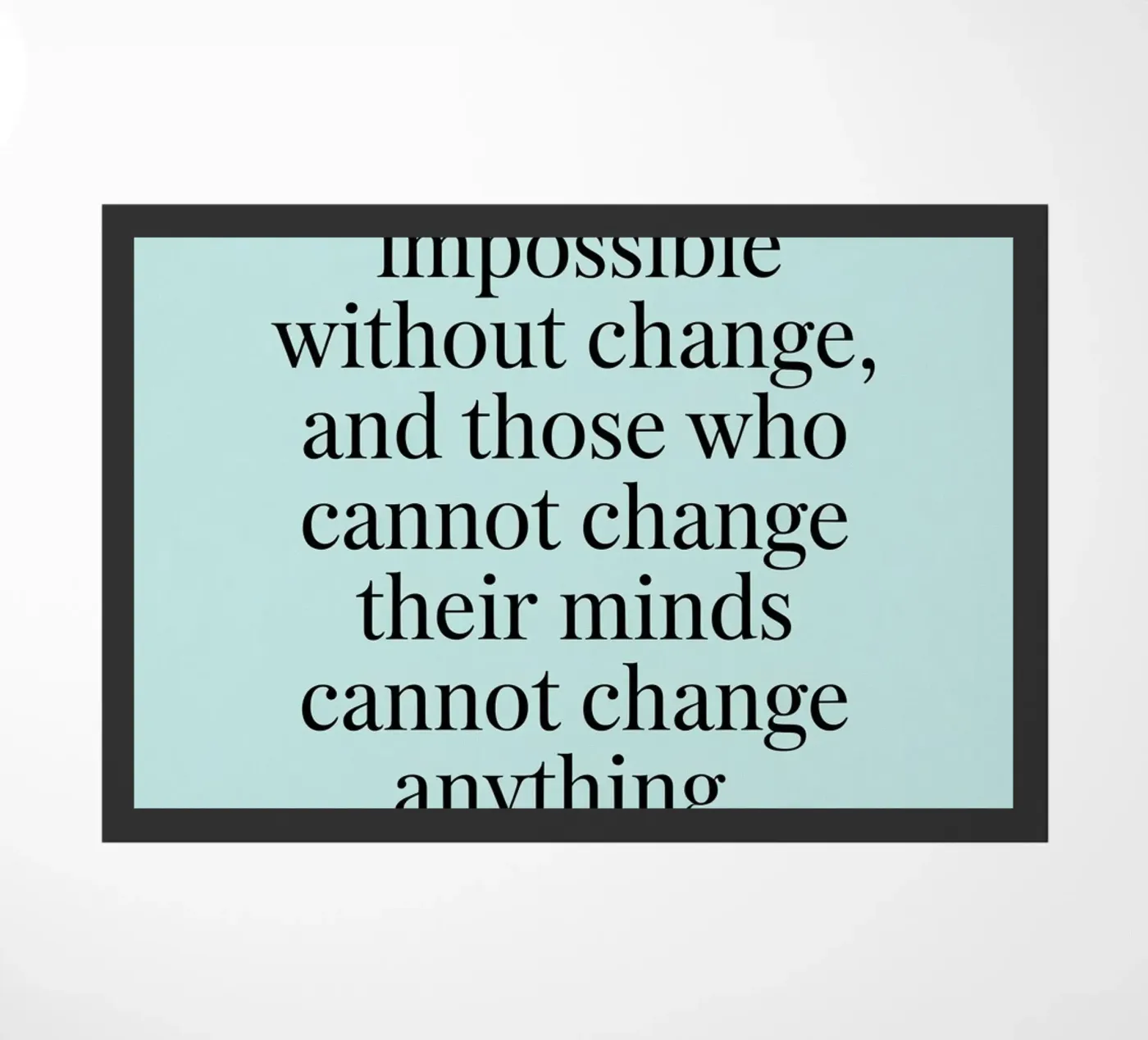 vooruitgang is onmogelijk deurmat van logic