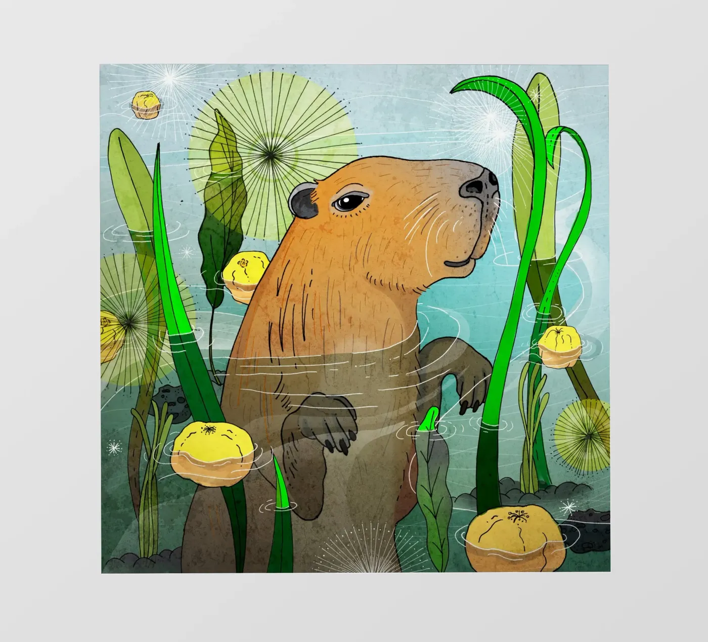 Capibara fotobehang van AnimalArt