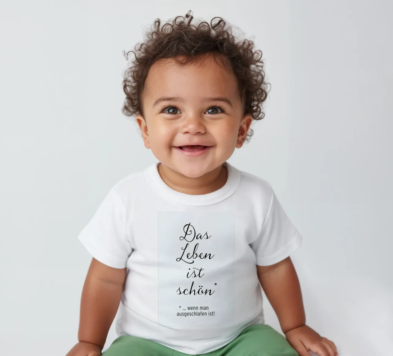 Das Leben ist schön baby t-shirt by Amy & Kurt