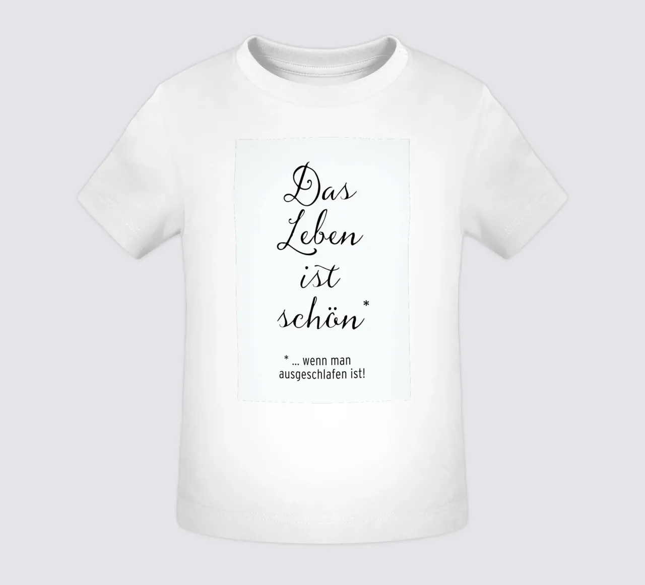 Das Leben ist schön baby t-shirt by Amy & Kurt