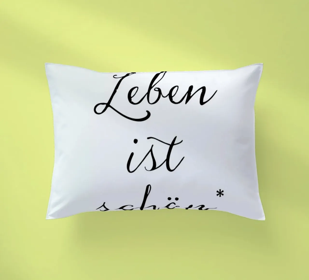 Das Leben ist schön decorative cushion by Amy & Kurt