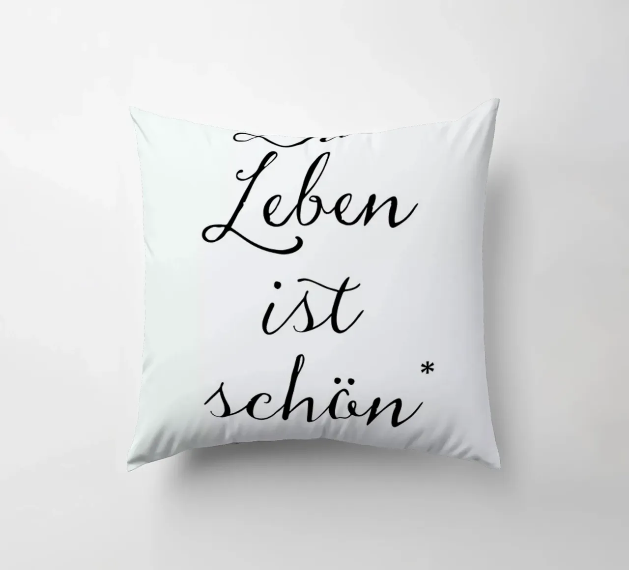 Das Leben ist schön decorative cushion by Amy & Kurt