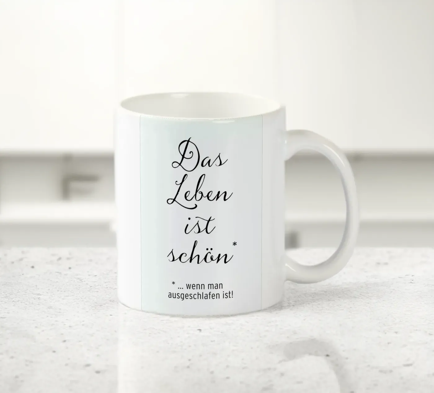 Das Leben ist schön ceramic mug by Amy & Kurt