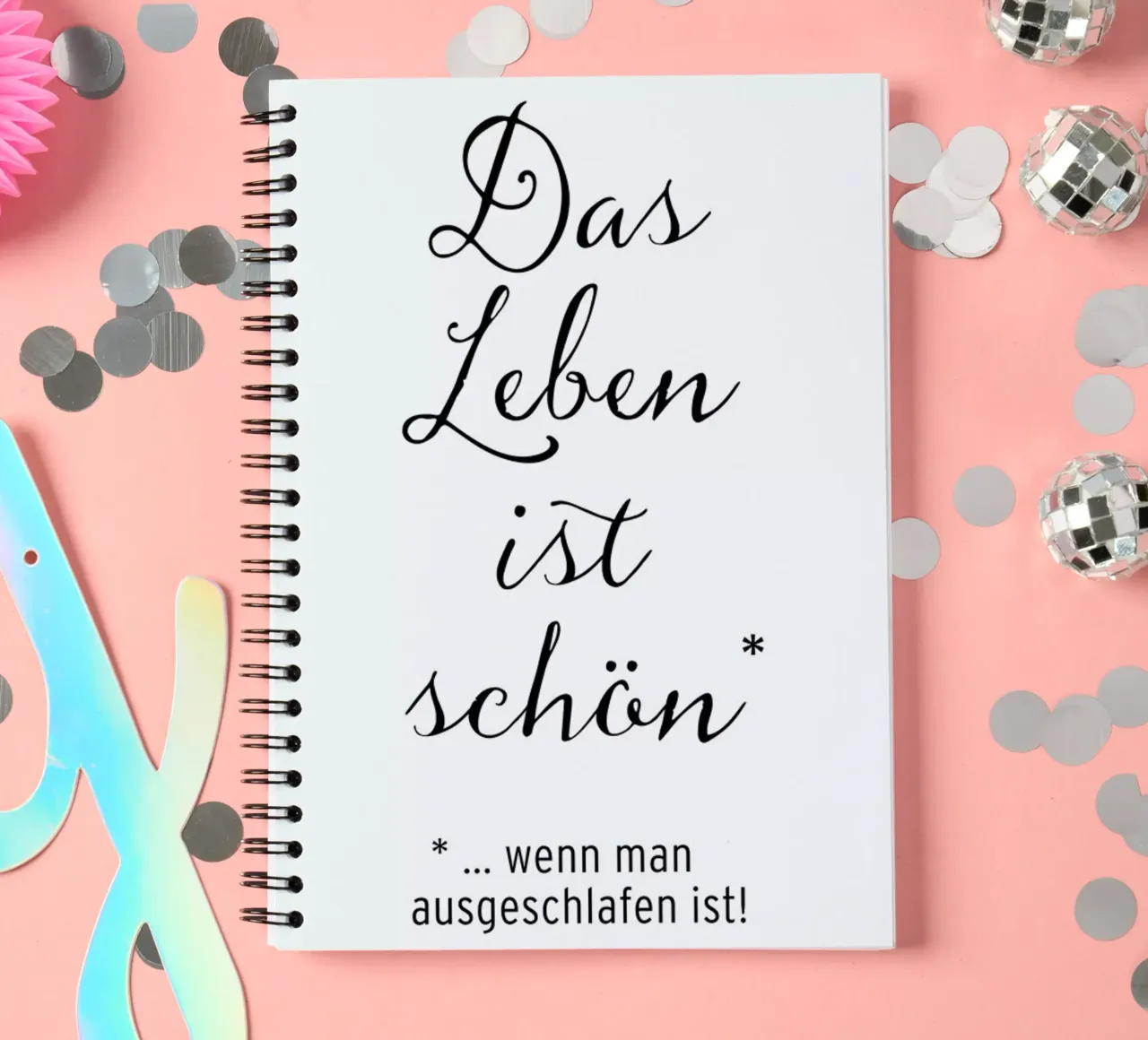Das Leben ist schön spiral notebook by Amy & Kurt
