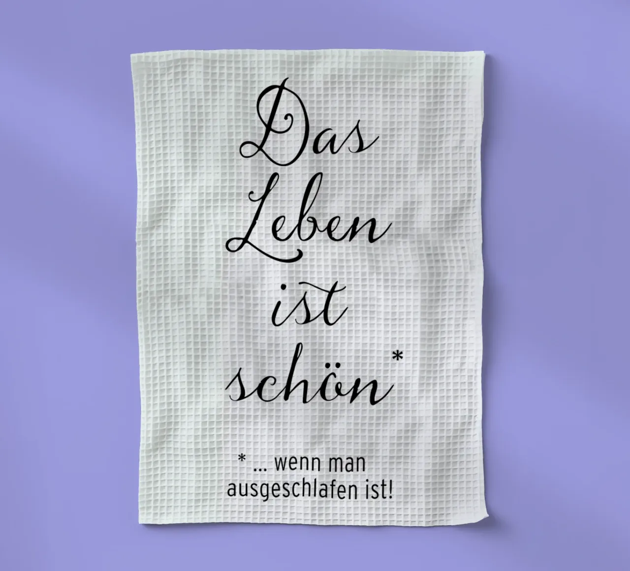 Das Leben ist schön tea towel by Amy & Kurt