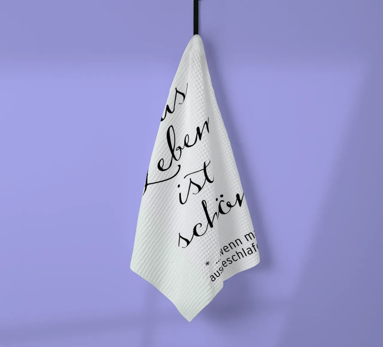 Das Leben ist schön tea towel by Amy & Kurt