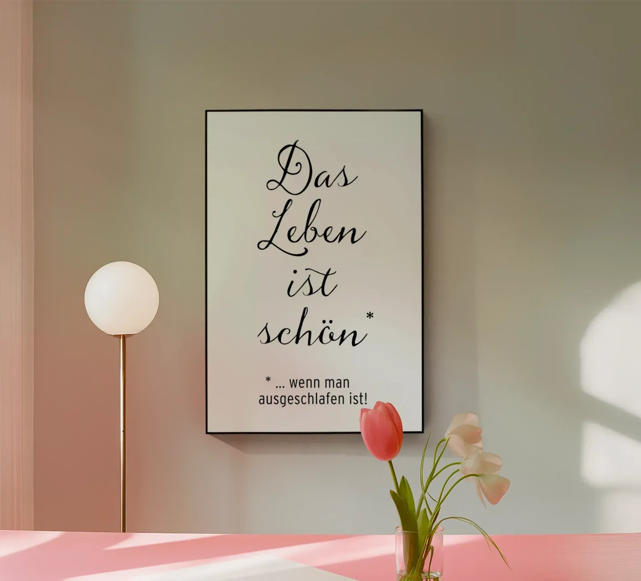 Das Leben ist schön acrylic glass by Amy & Kurt