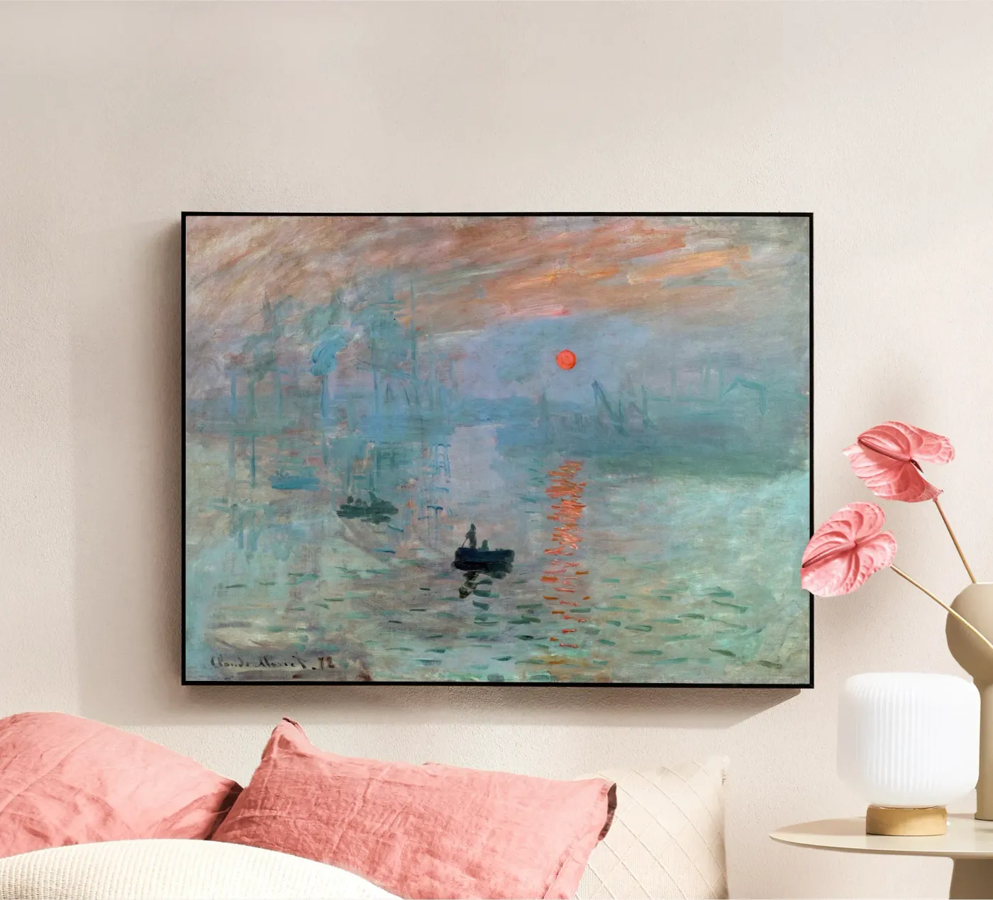 Monet - Impression Sunrise acryl van Apolo Prints