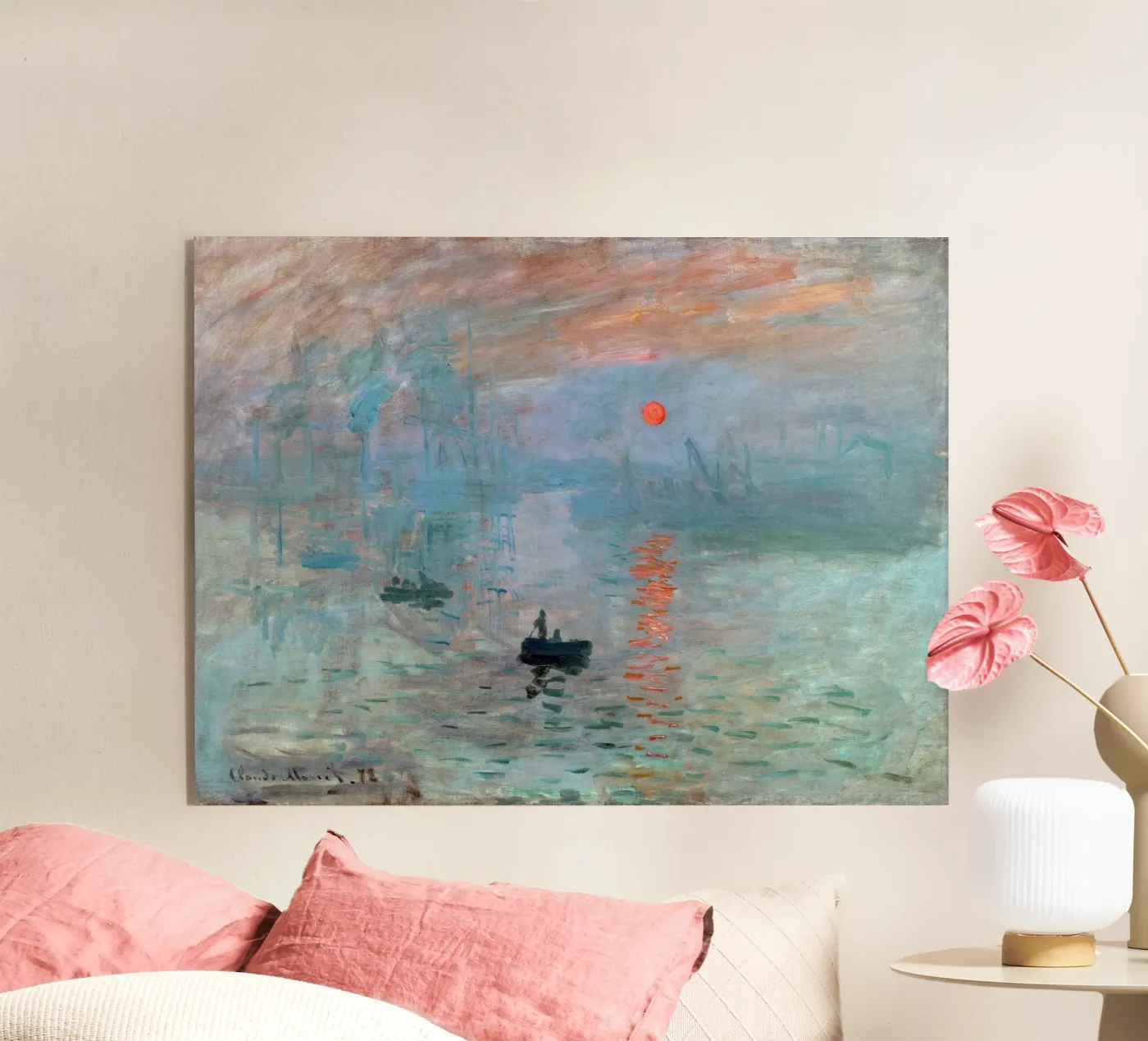 Monet - Impression Sunrise acryl van Apolo Prints