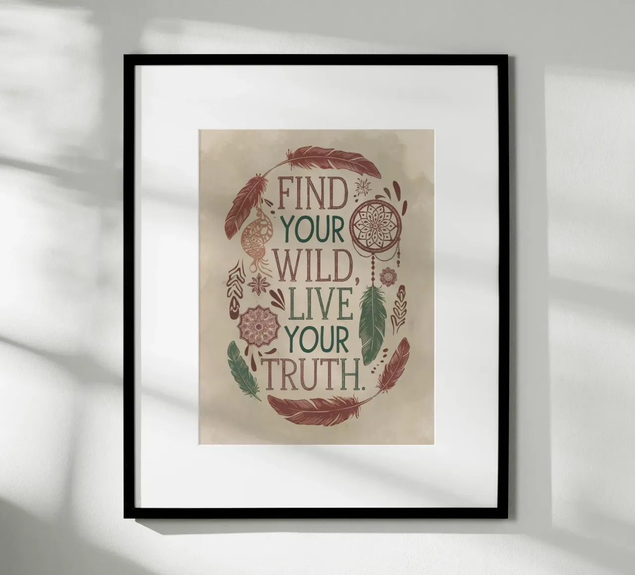 Trova il tuo selvaggio Vivi la tua verità poster da logic
