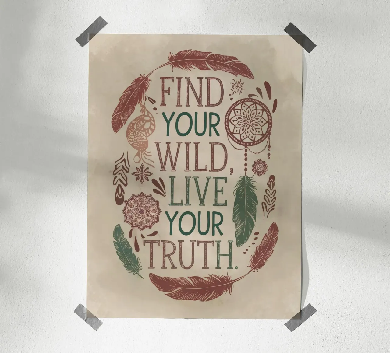 Trova il tuo selvaggio Vivi la tua verità poster da logic
