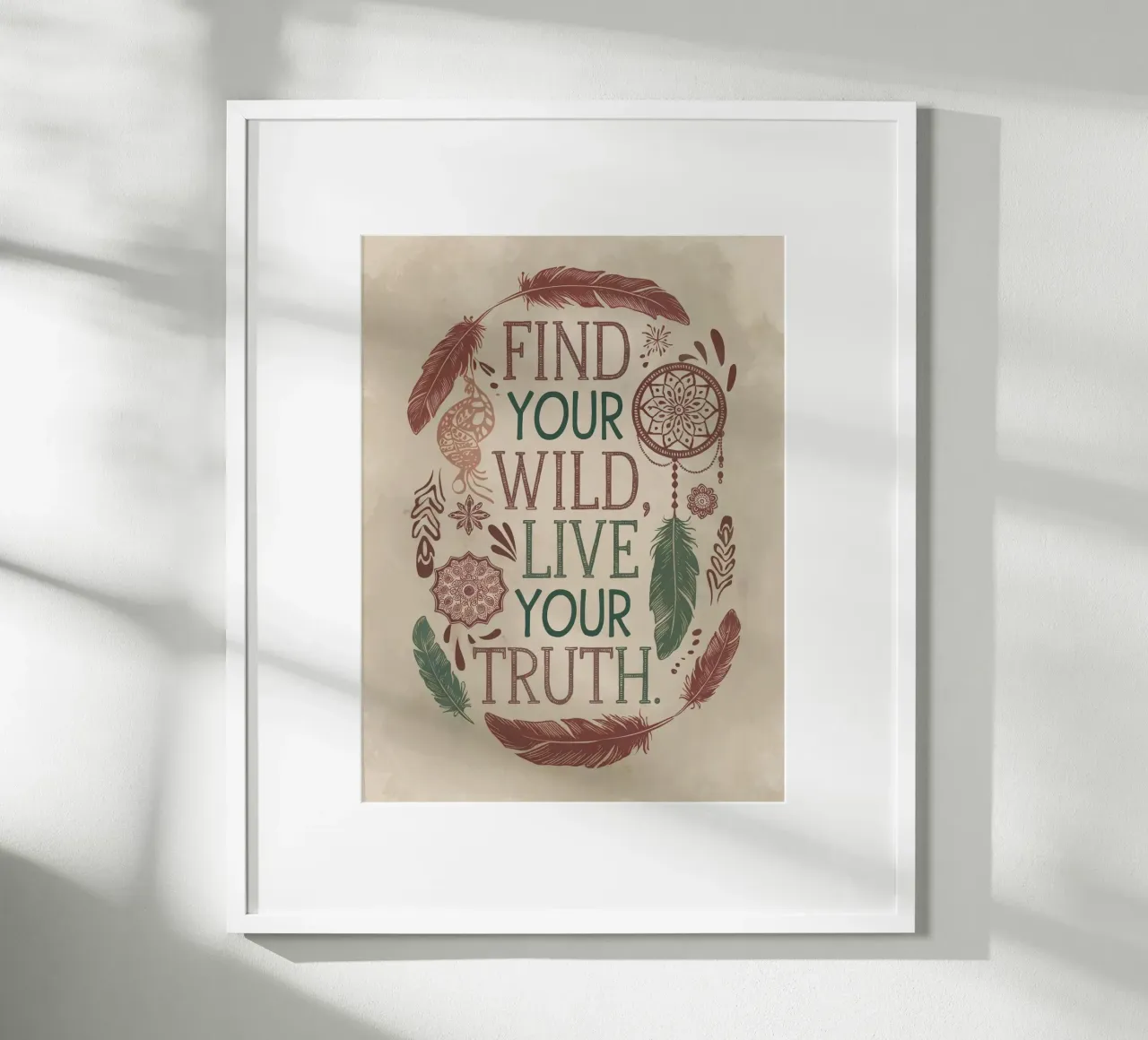 Trova il tuo selvaggio Vivi la tua verità poster da logic