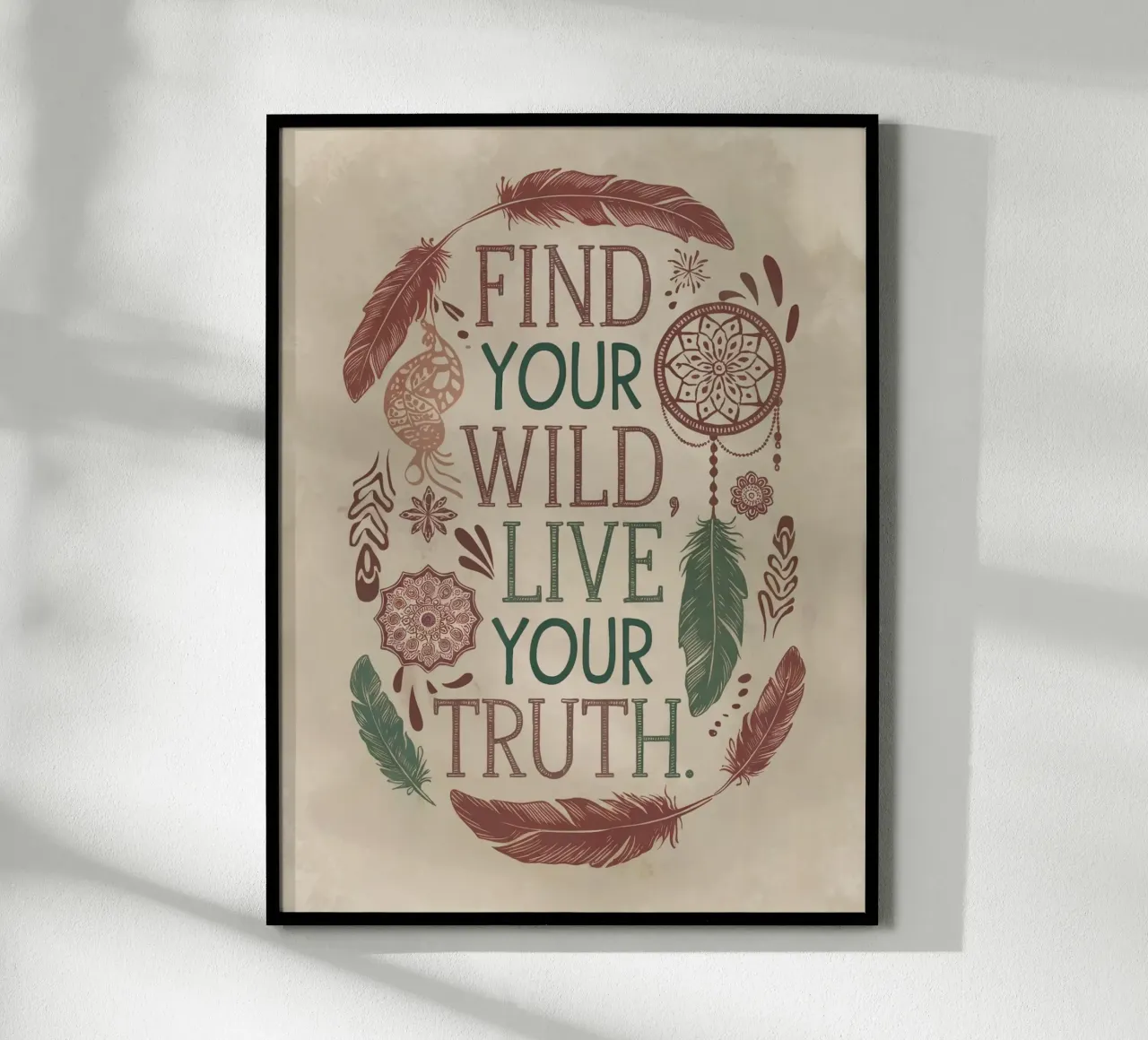 Trova il tuo selvaggio Vivi la tua verità poster da logic