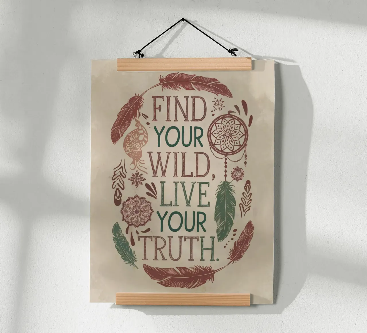 Trova il tuo selvaggio Vivi la tua verità poster da logic