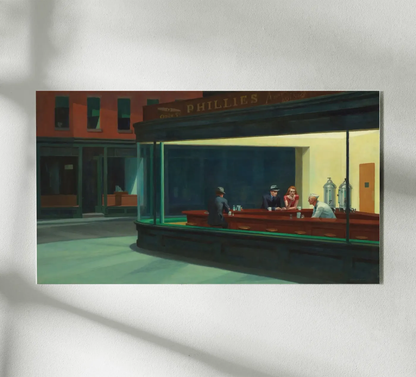 Nighthawks - Edward Hopper plexiglass da Apolo Prints