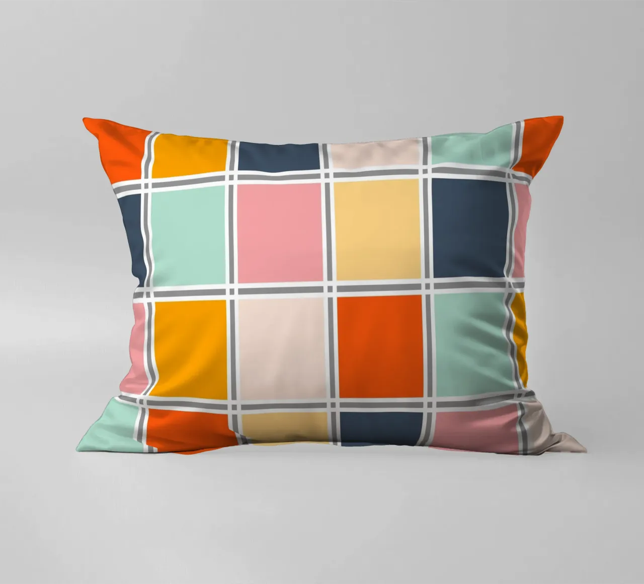 Retro Plaid Karo II cuscino da BAINAI