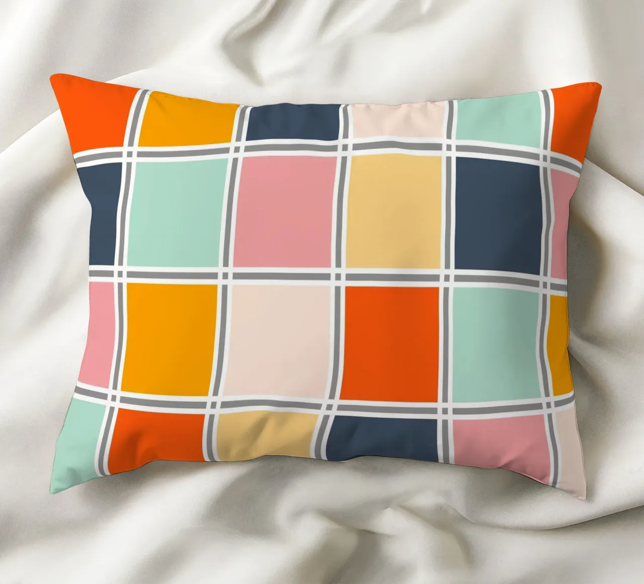 Retro Plaid Karo II cuscino da BAINAI