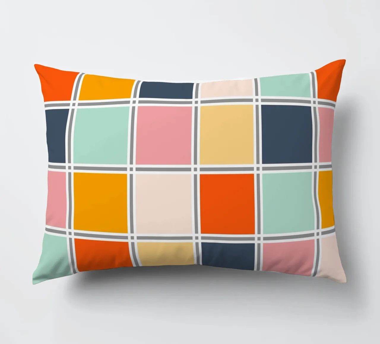 Retro Plaid Karo II cuscino da BAINAI