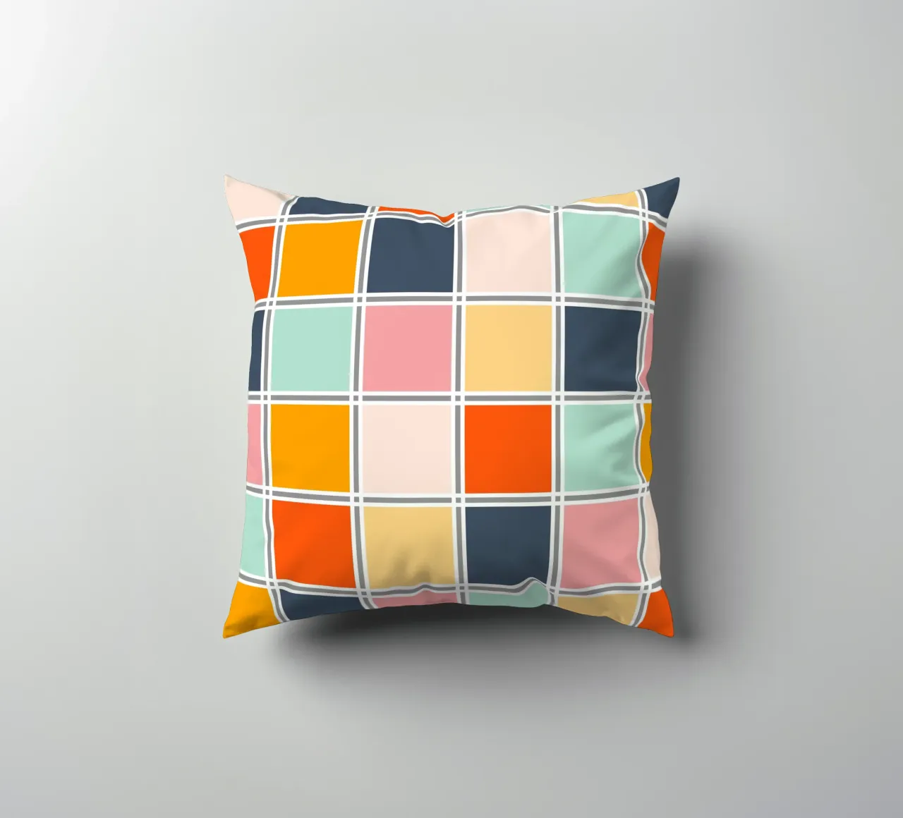 Retro Plaid Karo II cuscino da BAINAI