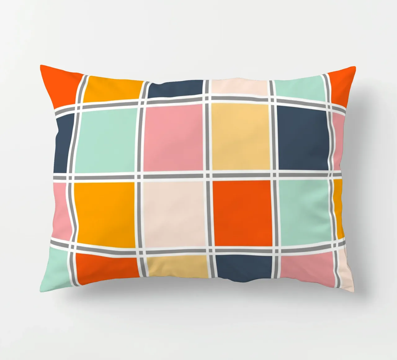 Retro Plaid Karo II cuscino da BAINAI
