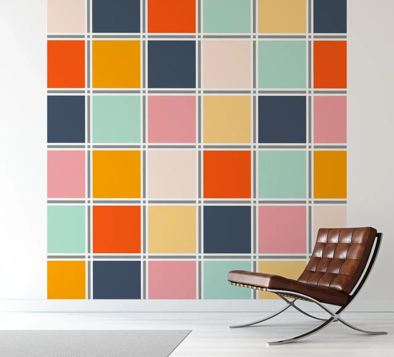 Retro Plaid Karo II photo wallpaper by BAINAI